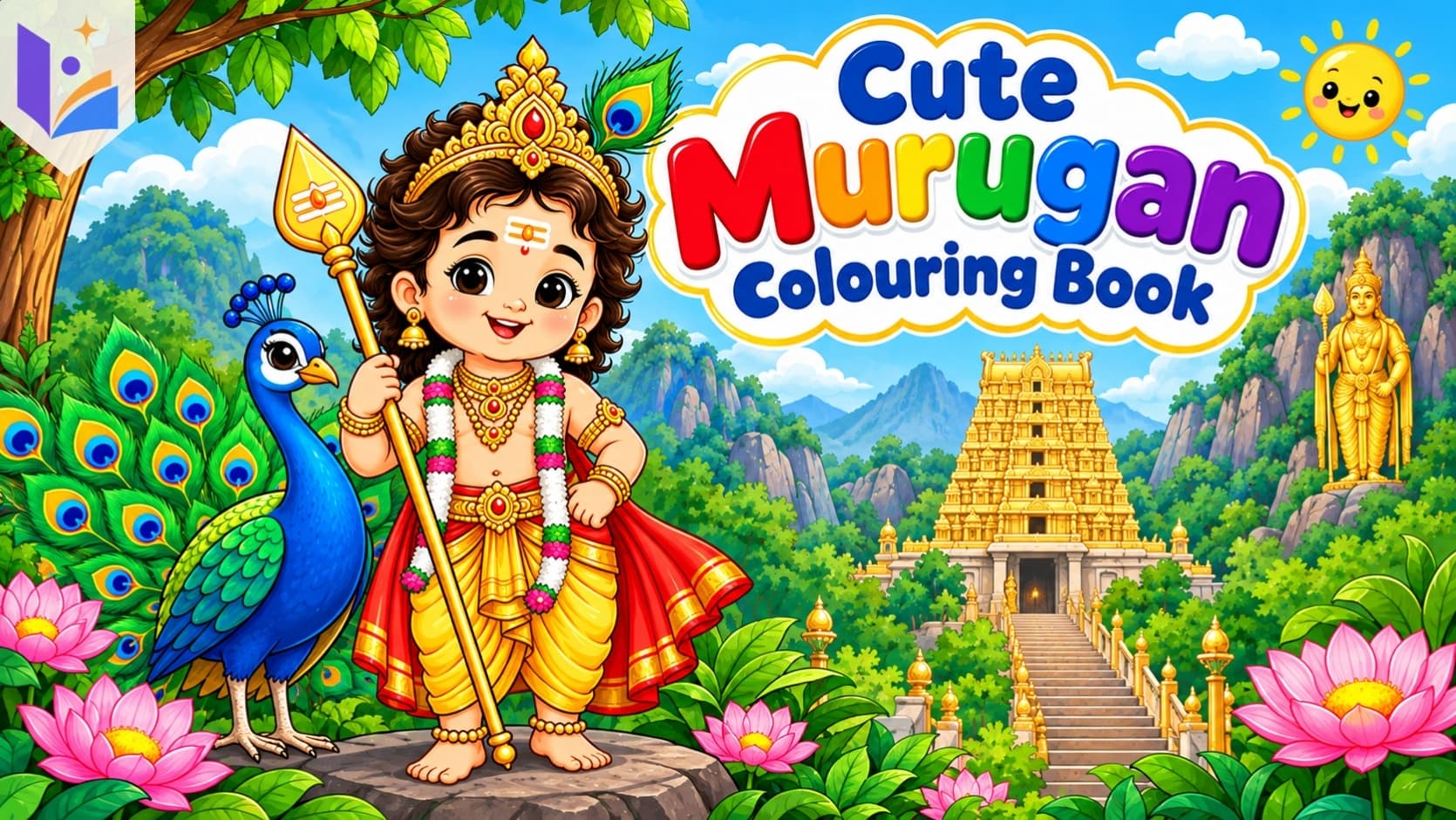 Lord Muruga Coloring Book for Kids | Hindu Mythology & Indian Culture Coloring Pages | Printable Activity eBook | Ages 3+ | PDF