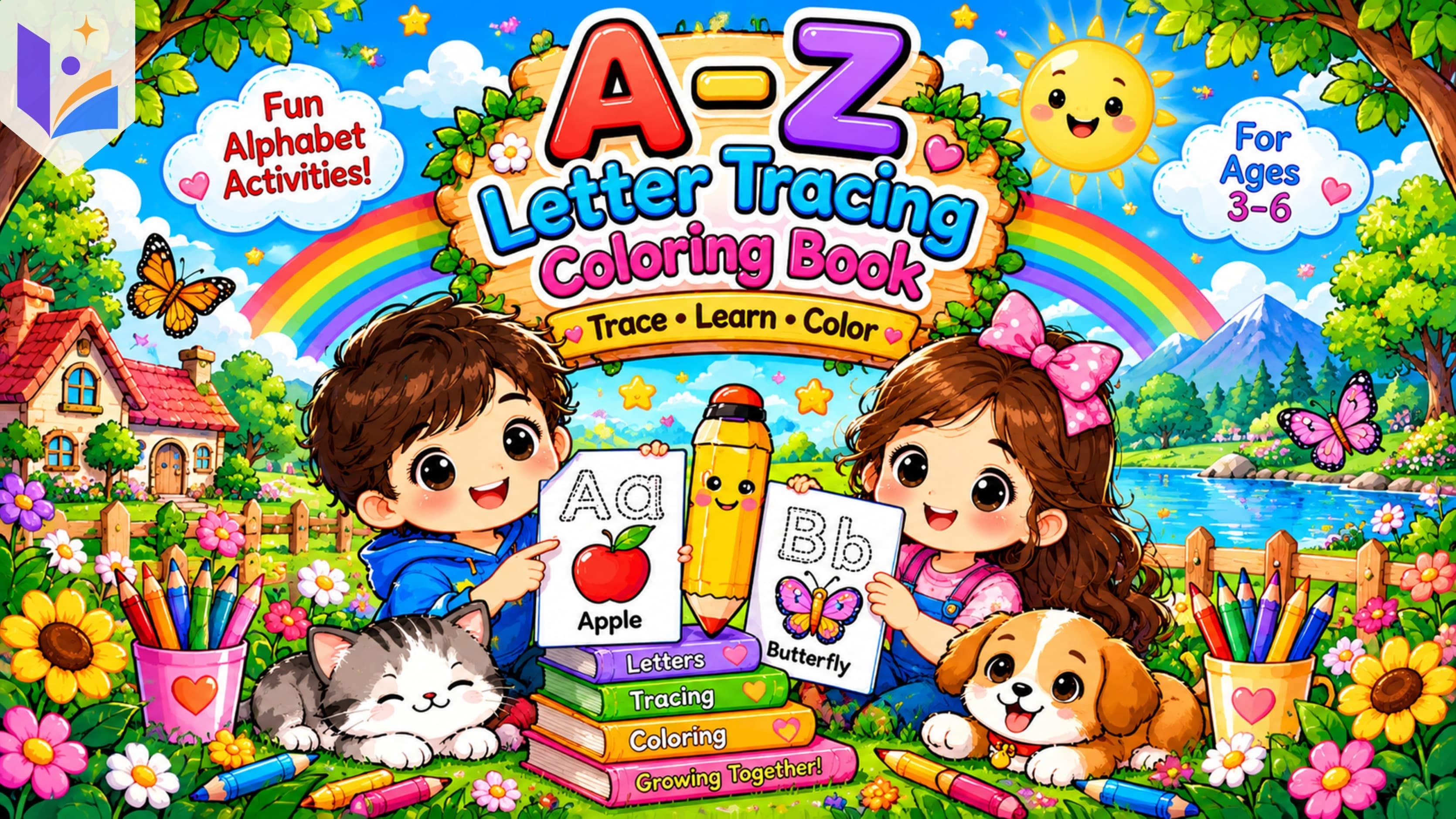 A–Z Letter Tracing Coloring Book for Kids | Alphabet Practice, Handwriting & Early Learning | Printable PDF