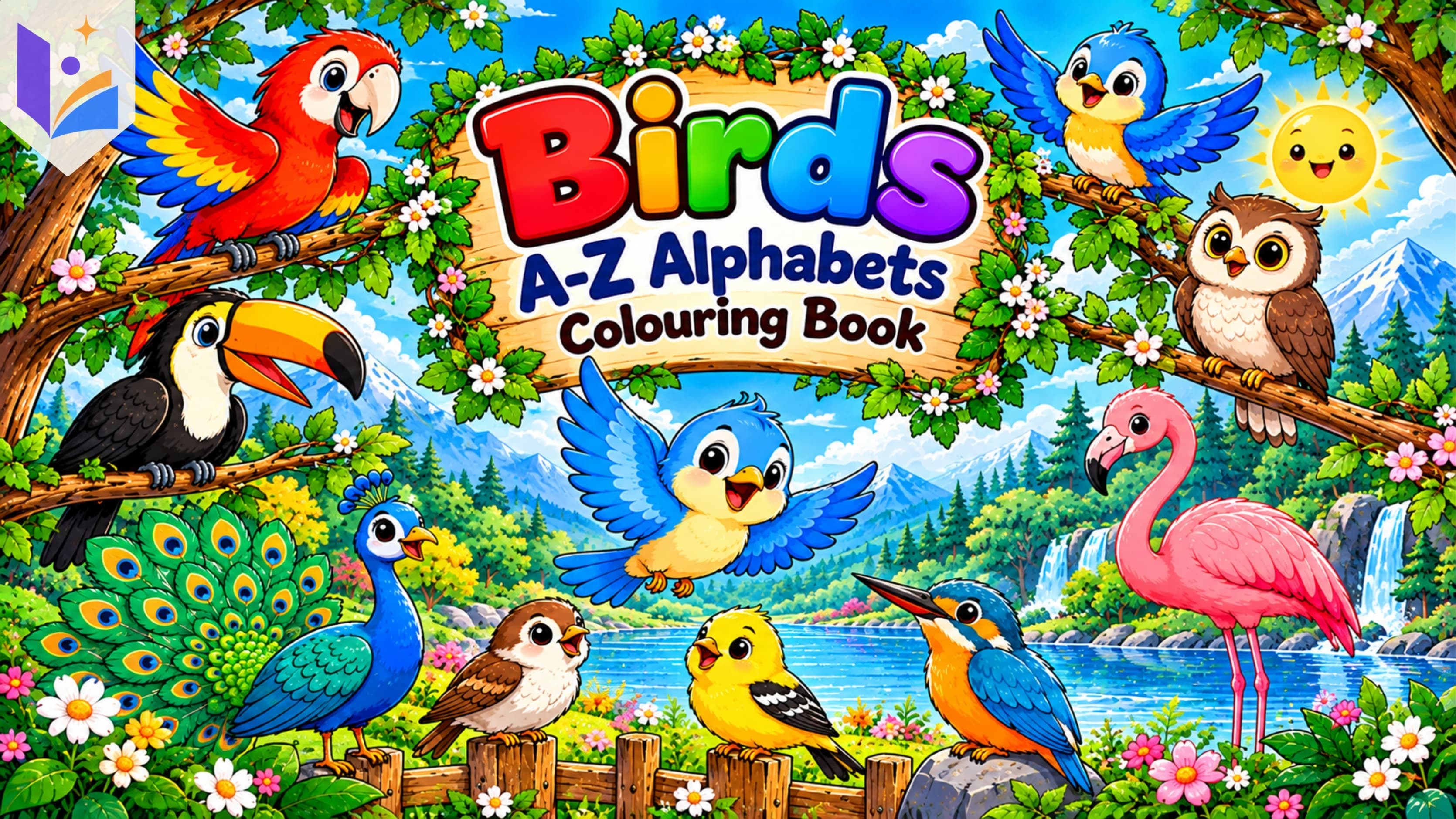 Birds A–Z Alphabet Coloring Book for Kids | Cute Birds, Letters & Nature Learning | Printable PDF