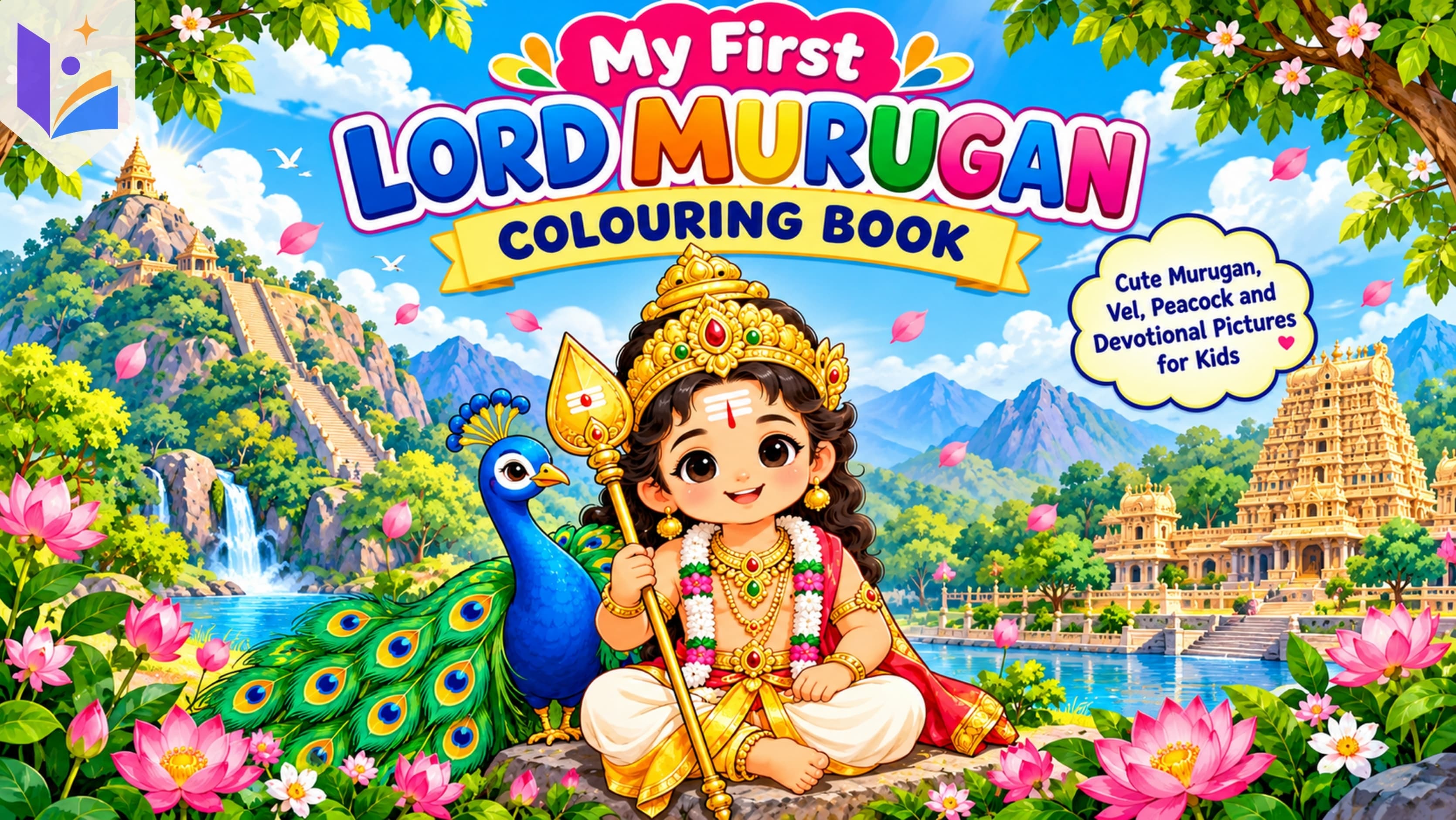 My First Lord Murugan Coloring Book for Kids | Cute Murugan, Vel, Peacock & Devotional Art | Printable PDF
